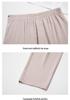 Mom's Ice Silk Elastic High-Waist Loose Straight-Leg Pants for Middle-Aged and Elderly Women - Cool, Casual, Nine-Point Length.