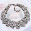 Exaggerated Short Fake Collar Pearl Necklace, High-End Fashion Retro Flower Thick Necklace, Female