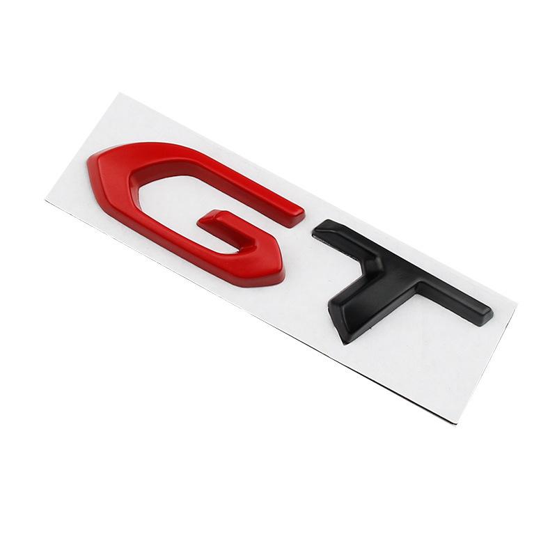 Suitable for Kia GT Car 3D Metal Letter Logo Badge Decal Sticker Car Car Trunk Letter Badge Styling Sticker