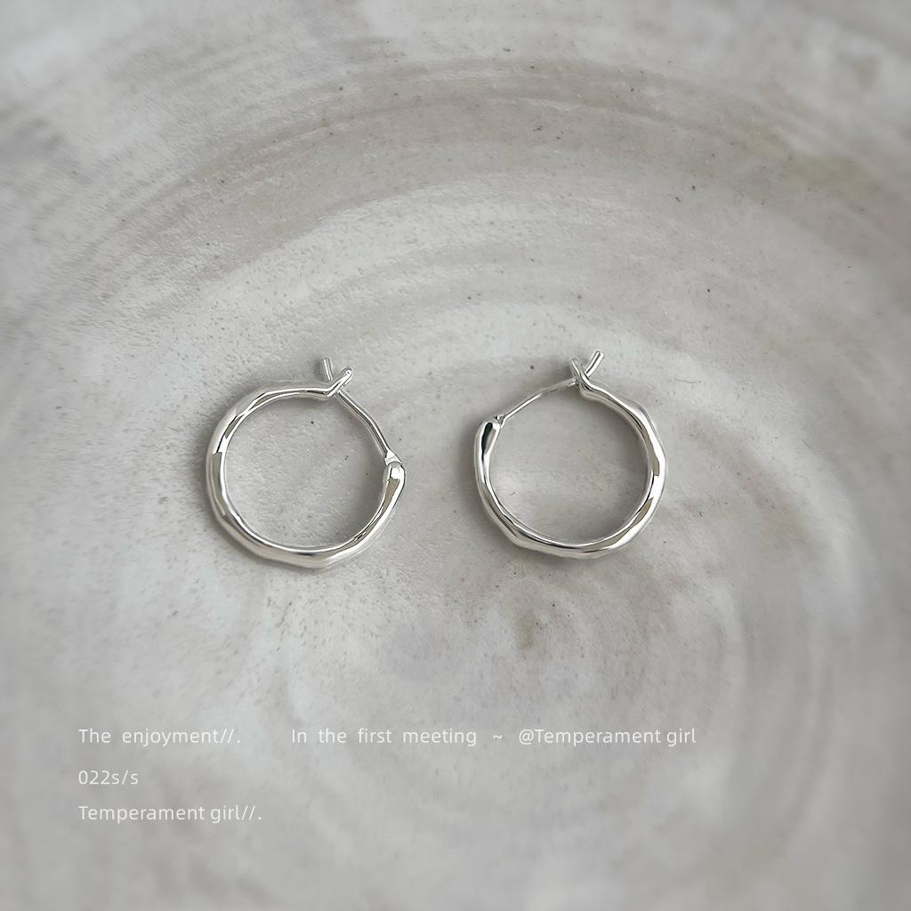 Сладкий Прохладный Ветер~ Круглые Геометрические Серьги-Гвоздики! Персонализированные модные серебряные серьги, круглые серьги