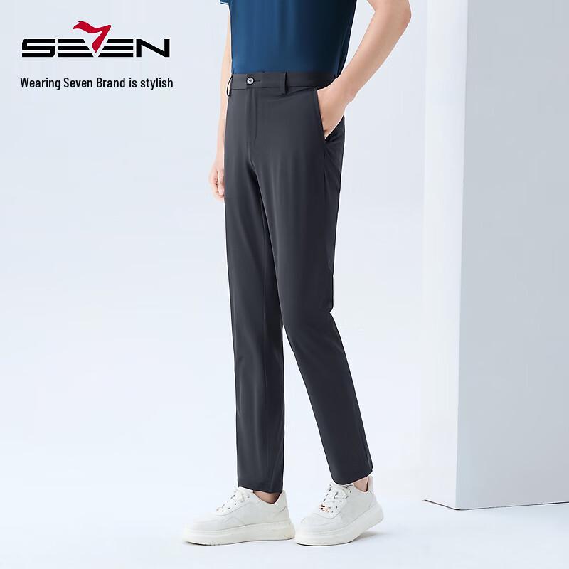 Septwolves Men s 7A Antibacterial High-Elastic Knit Casual Trousers 37