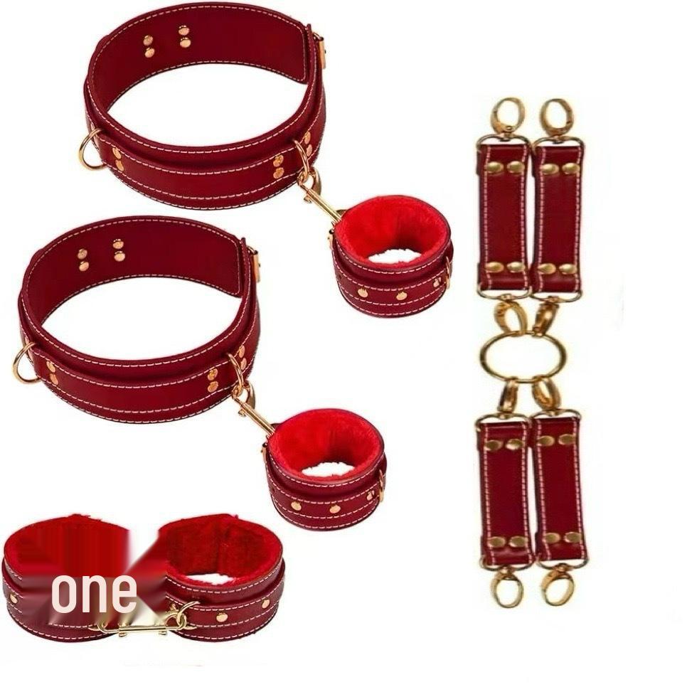 Premium Leather SM Cuffs for Calf and Thigh - Adult Couple Flirting Toys