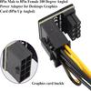 Graphics Card Power Supply Adapter Elbow 180°, GPU PSU Steering Connector PCI-E 6Pin 8Pin Rotating Wiring Artifact Solution