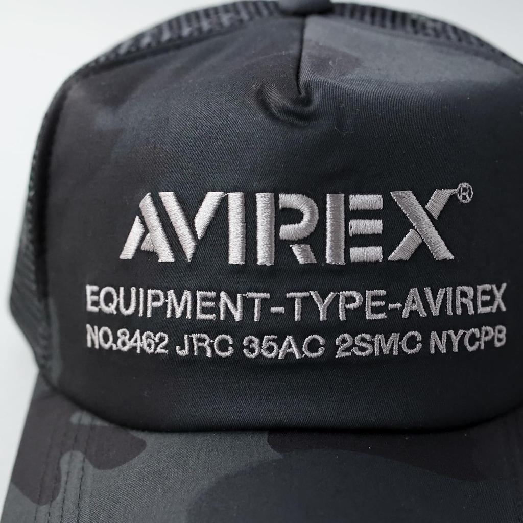 AVIREX NUMBERING Mesh Cap XL LL Black Camo