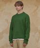 ESN Punched Round Neck Oversized Knit Green