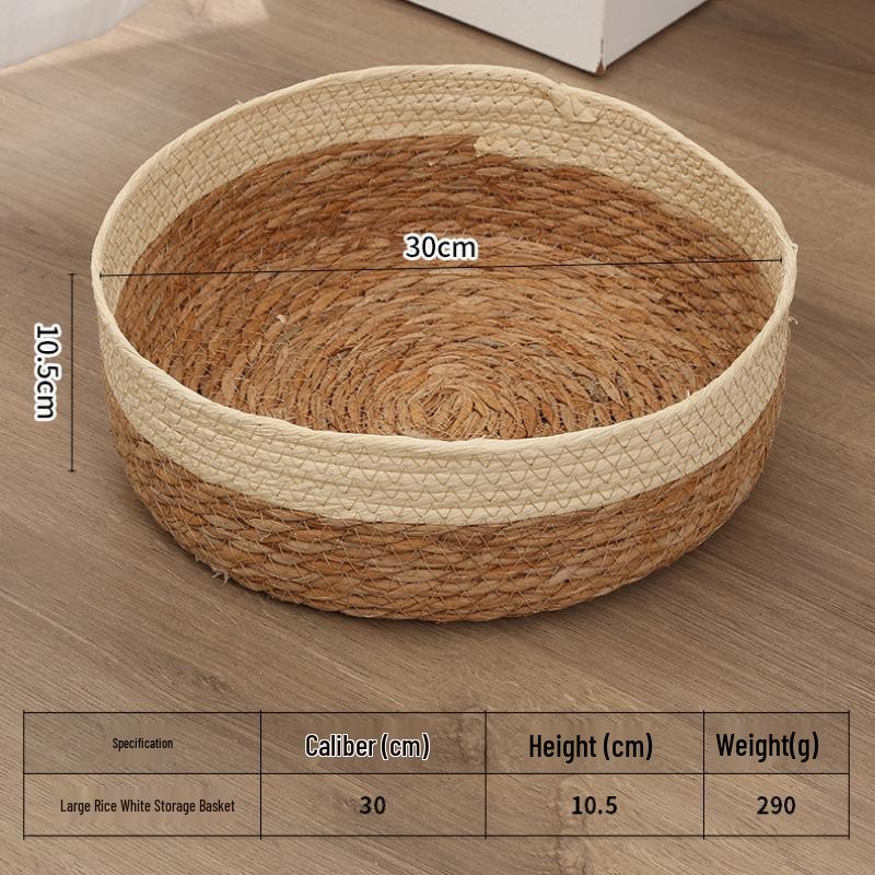 Rattan Decorative Woven Storage Basket for Fruit and Snacks