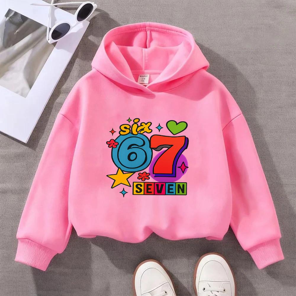 Kids Christmas Sweatshirt 67 Years Old Boys Girls Colorful Number Print Long Sleeve Holiday Casual Pullover Top