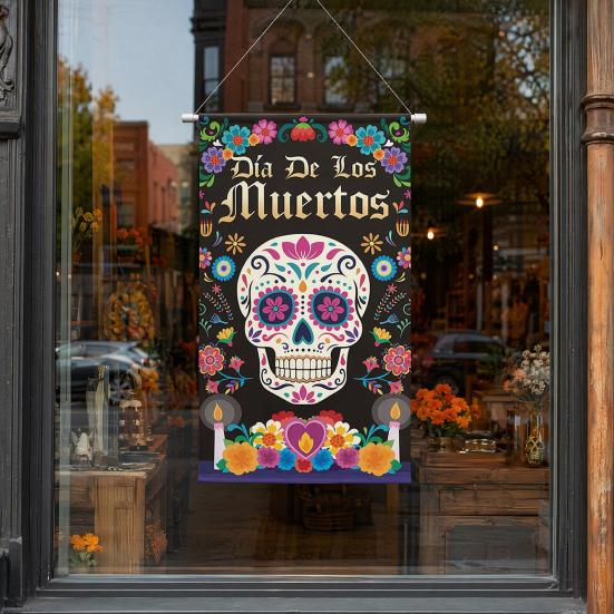 Day of The Dead Art Mexican Fabric Wall Fiesta
