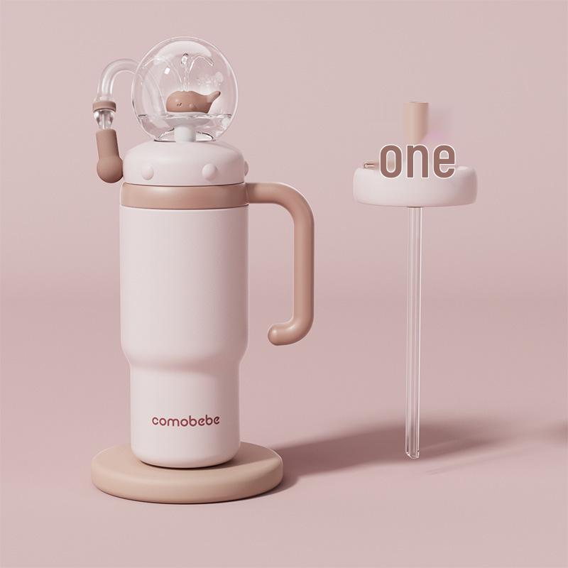 Whale Thermos Straw Cup for Kids - Fun and Easy Drinking for Home and Kindergarten