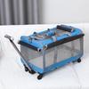 Foldable Pet Trolley: Breathable Cat & Dog Carrier