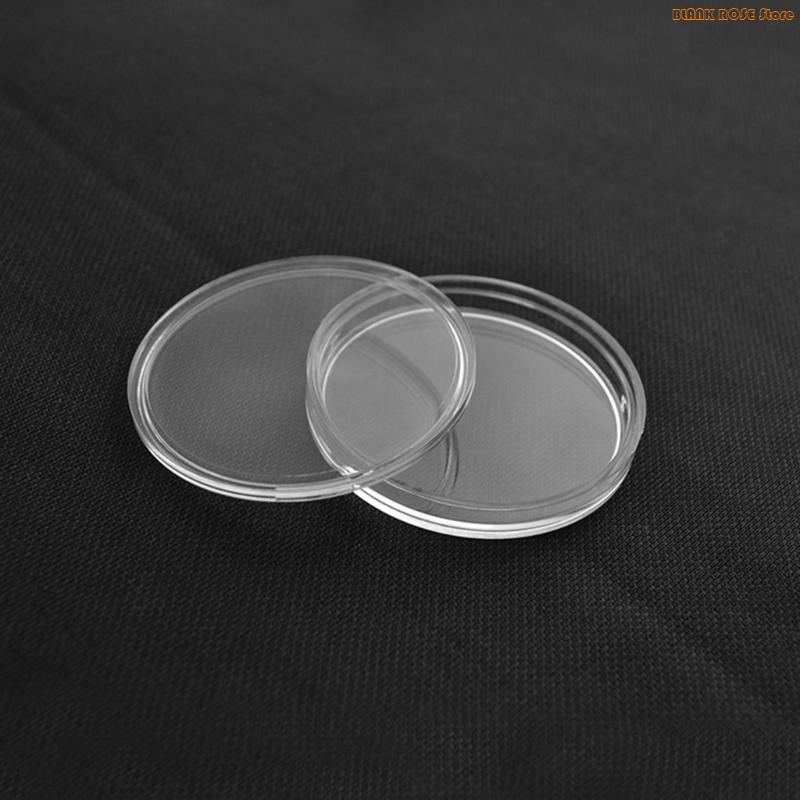 

K1AE 100pcs 25mm Coin Storage Capsules Holder Round Transparent Plastic Coin Container Protective Case for Coin Collection China Mainland