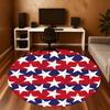 1pc Stars Flag Round Chair Mat Area Rug - Non-Slip, Floor Mat for Office, Bedroom, and Indoor Decor C1125658