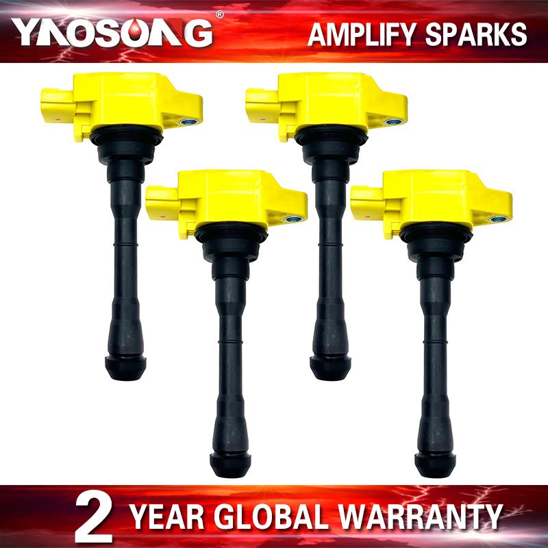 4PCS PERFORMANCE IGNITION COIL For Nissan Juke Sentra Rogue Sport 1.6L 2011-2019 22448-1KC0A 224481KC0A 22448 1KC0A UF659 4x Pro