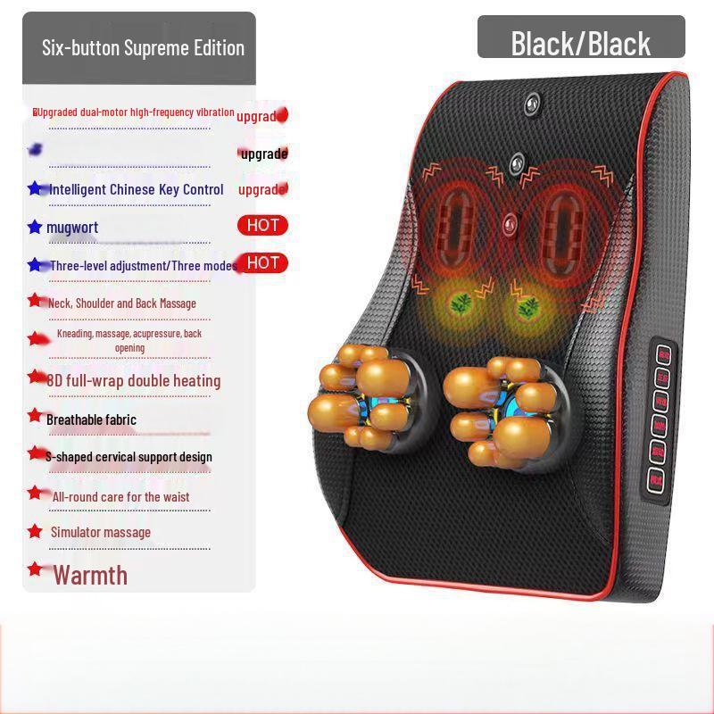 Multi-functional Shiatsu Massage Cushion for Neck, Shoulder & Back