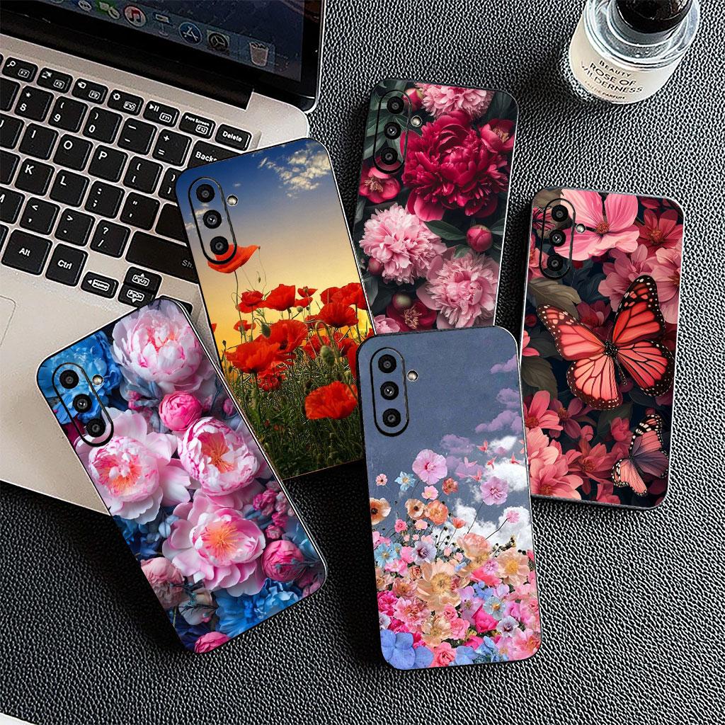 Poppy Flower Bloom Fashion Phone Cover for Motorola Moto G55 G45 G75 G85 G13 Edge 50 30 Fusion 40 NEO Ultra Pro Soft Case