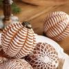 12PCS Brown Xmas Hanging Ball 8cm Christmas Spheres Pendant  Merry Christmas Decoration