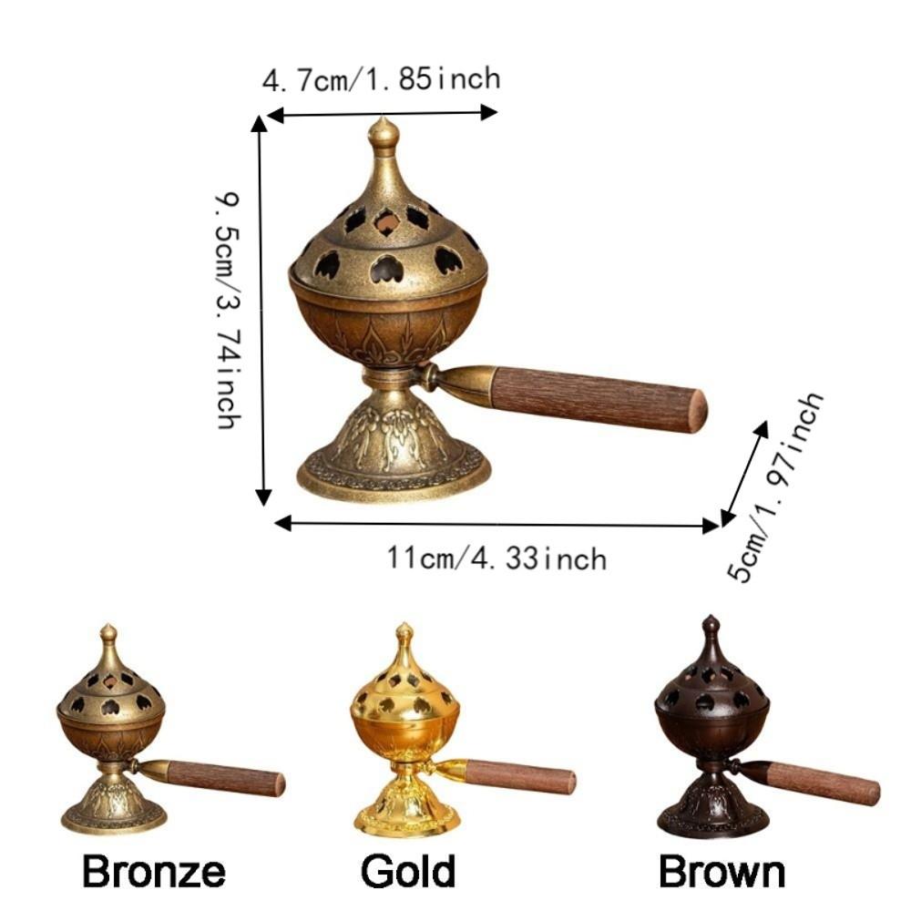 Hollow Out Handheld Incense Burner Non-Stick Powder Diffuser Incense Portable Incense Tray Office