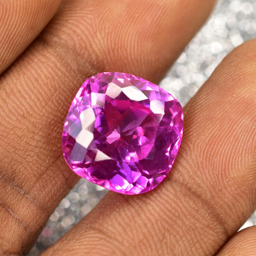 Natural Pink Sapphire Loose Gemstone 16.4 Ct Square Cushion Shape Flawless September Birthstone Gift