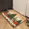 Christmas Theme Doorat Santa Claus Printed Rug Outdoor Carpet for Bedroom Batheroom Entrance Non-Slip Doormat Festival Decor