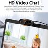 4K-480P HD Webcam Camera Auto Focus Webcam CMOS USB Computer PC Camera with Mic for Video Calling Network Teaching Office Meeting