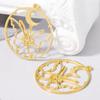 5pcs Gold Color Pvd Stainless Steel Witch Knot Snake Blood Moon Pendants For Jewelry Making Supplies DIY Keychain Earrings Charm