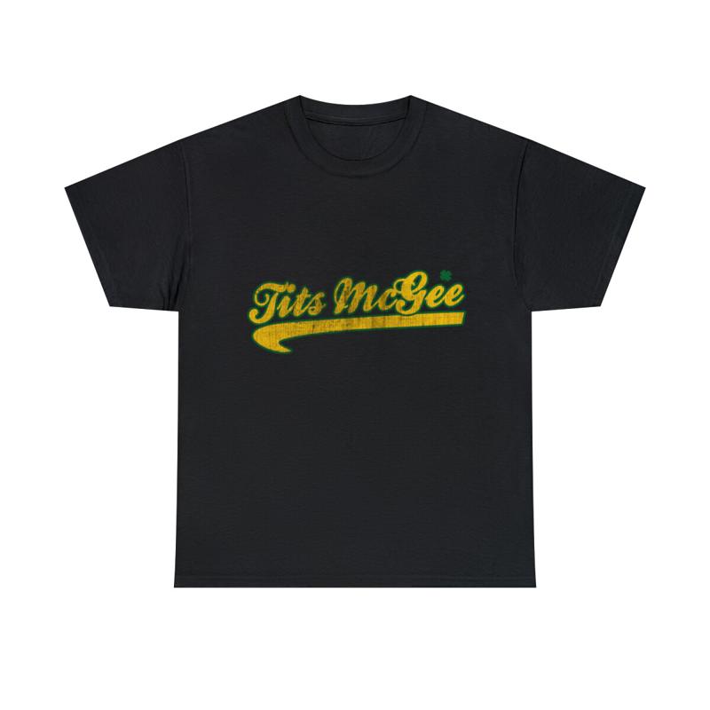 

Tits Mcgee Retro T Shirt S 5Xl - Men s Summer Cotton Graphic Tee S разноцветный