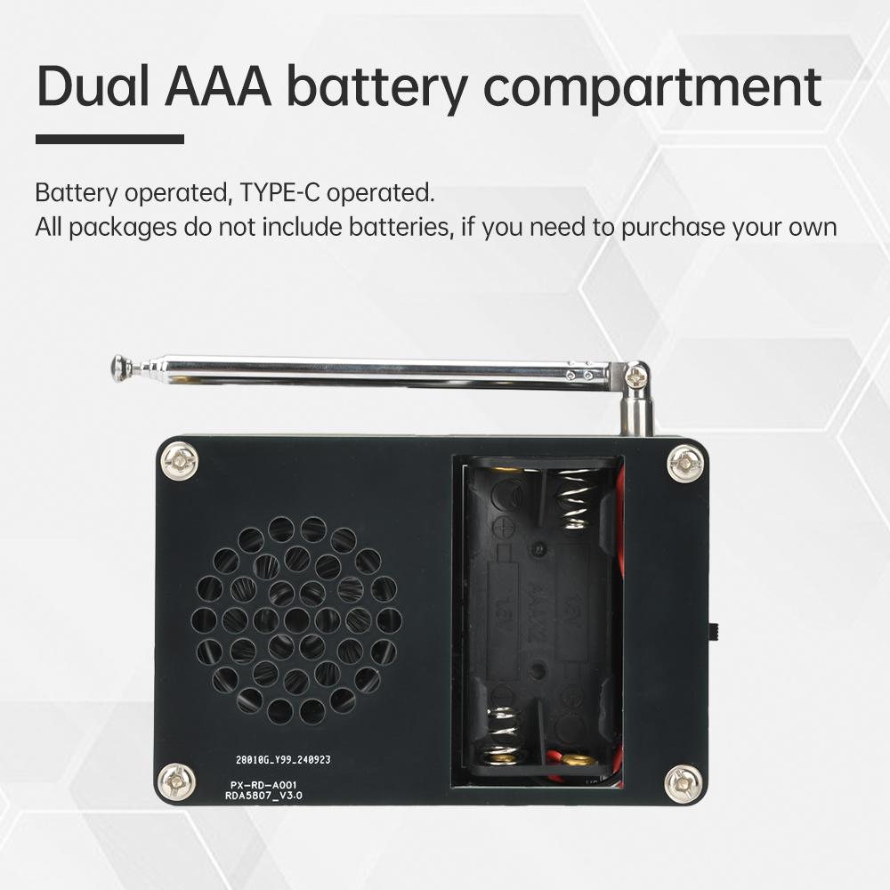 DC 5V RDA5807M FM Radio 87-180MHz DIY Electronic Kit with Digital Tube Display Electronics Projects Soldering Practice Kit