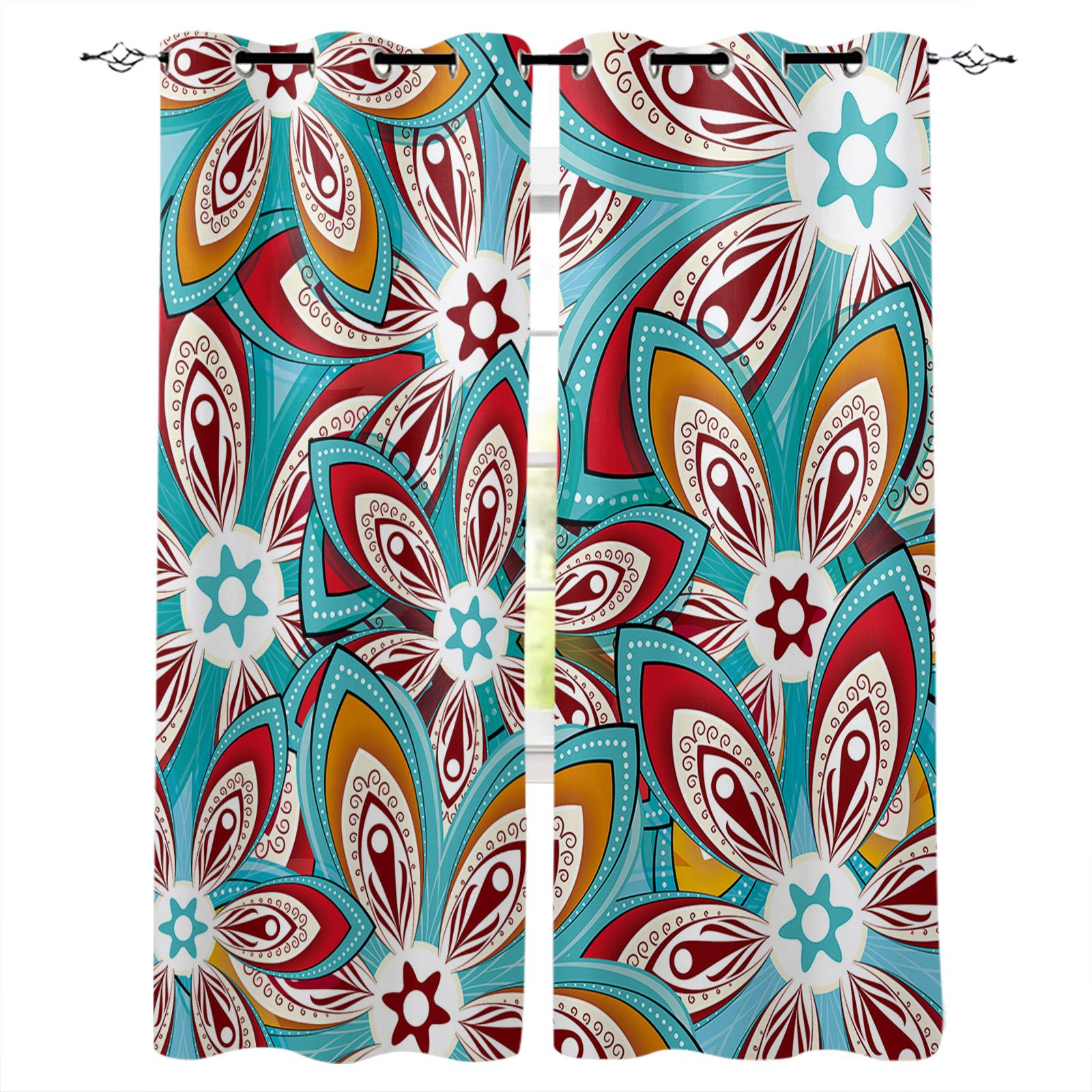 

Мандала Красочные Светонепроницаемые Шторы Для Гостиной Оконные Шторы Для Спальни Кухонные Шторы Драпировки Жалюзи W135 x H60cm