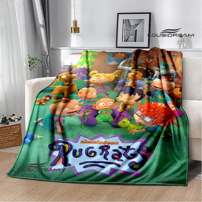 3D Cartoon R-rugrats Blankets Picnic blanket blankets for beds Flange Warm blanket Home travel blanket bed linings birthday gift