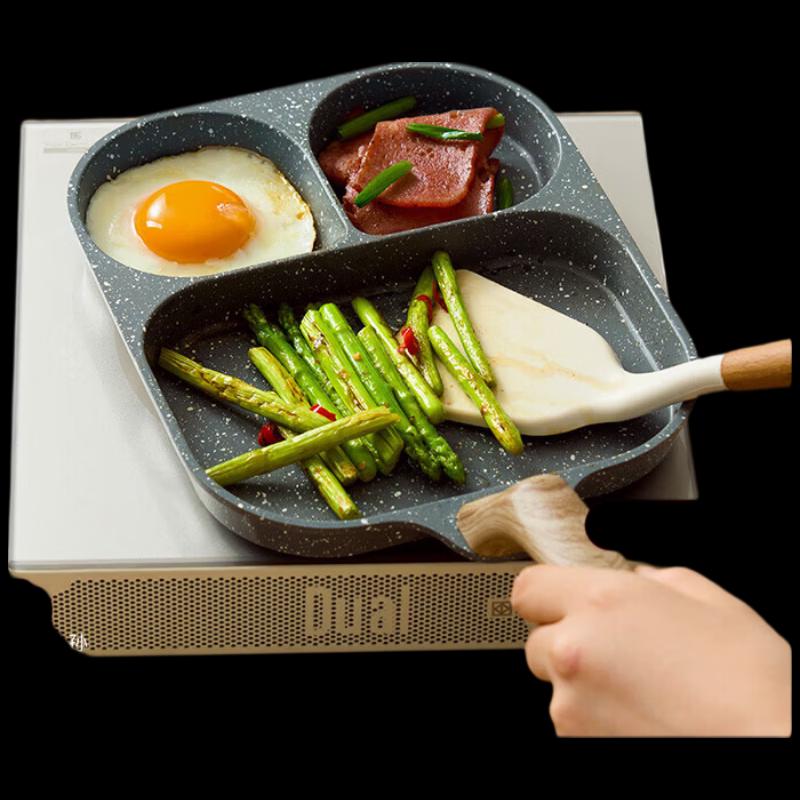 ASD 18CM 3-Hole Non-Stick Breakfast Frying Pan