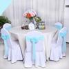 10pcs Spandex Chair Sashes Elastic Chair Back Flower Bow Tie Wedding Chair Knot for Wedding Party Decoration Hotel Supplies