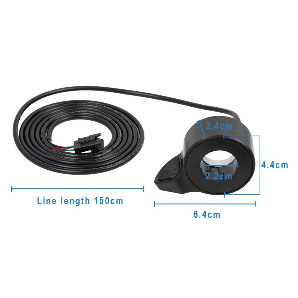 Electric Bike Accelerator Thumb Throttle for Electric Bicycle 270X Speed Control Scooter for 22mm Handle Diameter Accessories
