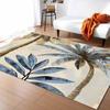 Palm Trees Washable Area Rugs Nature Vintage Watercolor Tree Non Slip Rugs for Living Room Bedroom, Low Pile Floor Mat Large