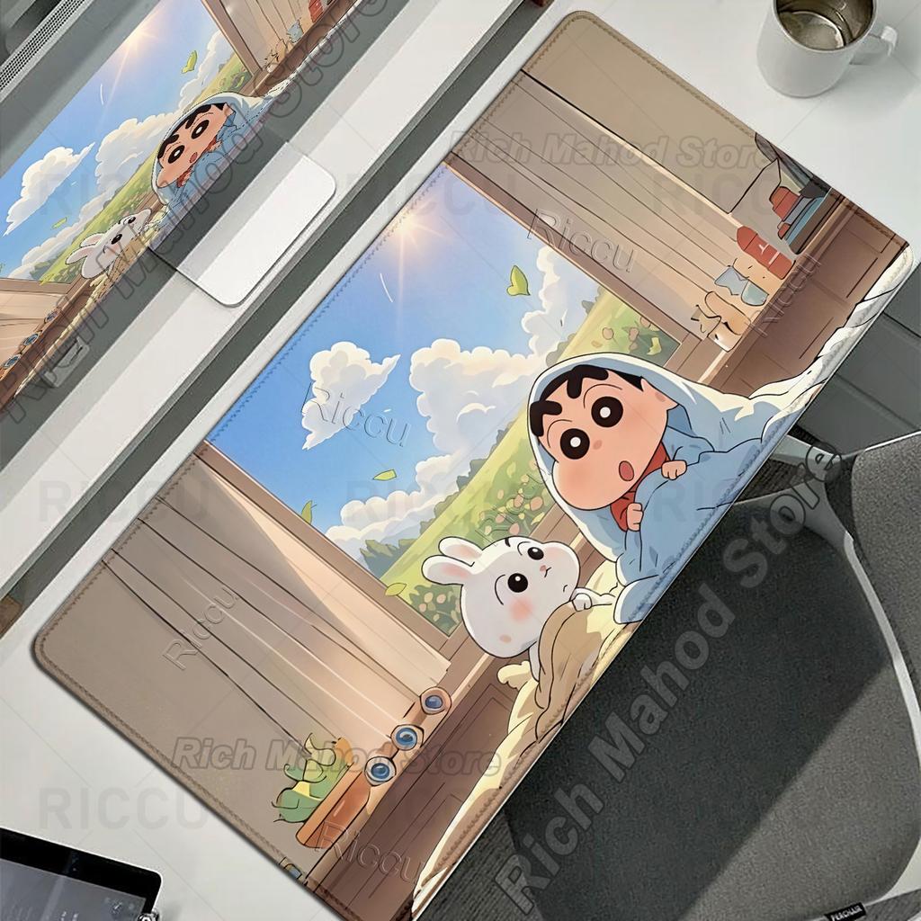 Anime Kawaii C-Crayon Shin-chan Pattern Mouse Pad Cute Cartoon Nonslip Rug Gaming Table Laptop Computer Keyboard Large Desk Mats