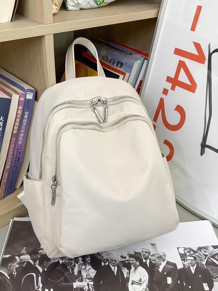 Youth Literary Travel Small Backpack New Lightweight Backpack Women's Summer Solid Color Simple Fashion Mommy Backpack