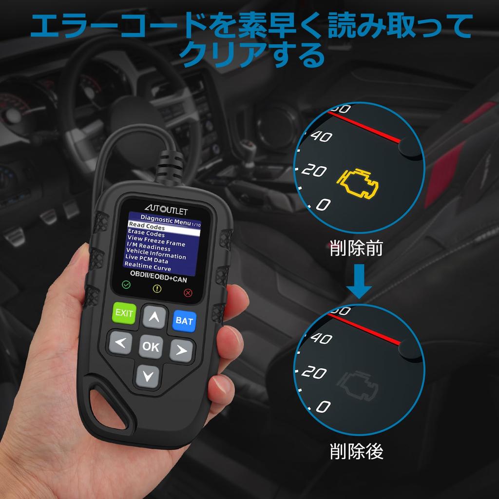 AUTOUTLET Obd2 Diagnostic Machine Automotive Fault Diagnosis Machine Scan Tool