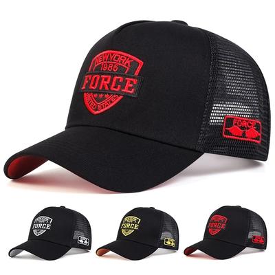 Unisex FORCE Buchstabenstickerei Baseball Netz Kappen Frühling Sommer Outdoor Verstellbare Freizeit Hüte Papa Hut Sonnenschutzhut