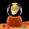 Skull Bluetooth Stand with Luminous Crystal Ball Night Light Decoration