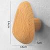Solid Wood Hook Cabinet Handle Coat Hook Key Hooks Pebble Shaped Decorative Hooks Clothes Storage Rack Furniture Handles