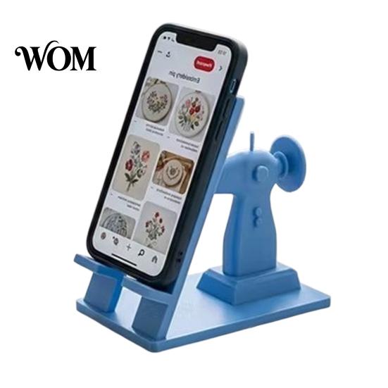 Anti-fall Mobile Holder Sewing Machine Phone Stand, Vintage Mini Desk for Cell Phone, Stable 3D Printed Hands-Free Stand Tutorials, Unique Gift