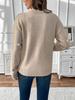Women's V-Neck Heart Pattern Sweater - New for Autumn/Winter 2026, Casual Patchwork Long Sleeve Knit Top