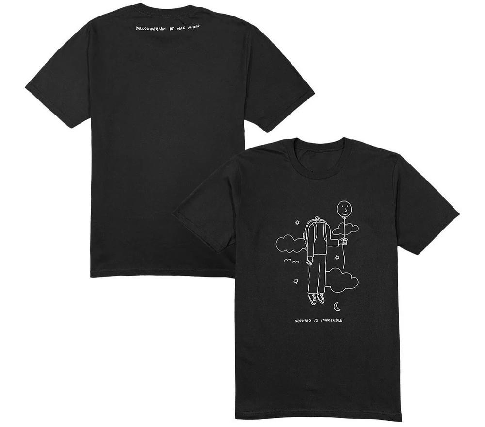 Mac Miller Balloonerism Nothing Is Impossible T-Shirt Size S-5XL Reprint Unisex T-Shirt S