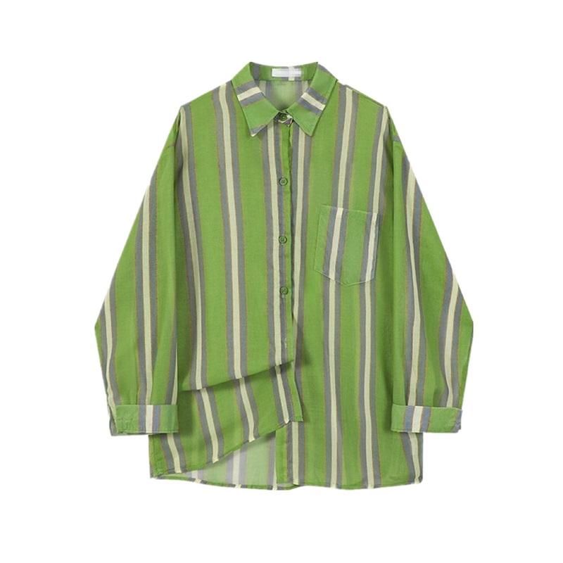 Printed Women's Shirt-fashionable Button Design-loose Casual Shirt