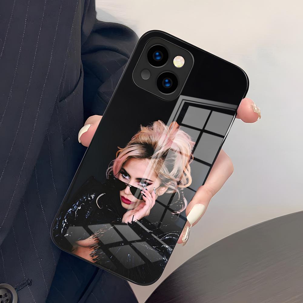 L-Lady G-Gaga Phone Case For IPhone 17 Pro Max 15 Pro 16 14 Plus 12 13 Mini 11 Pro Shockproof Glass Cover