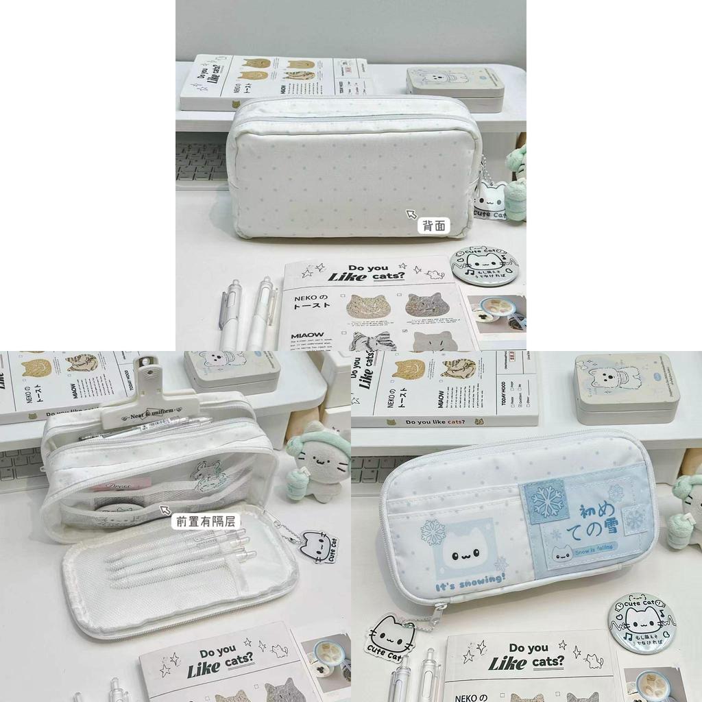 Cat Pencil Case With Large Capacity For Students And Office Use