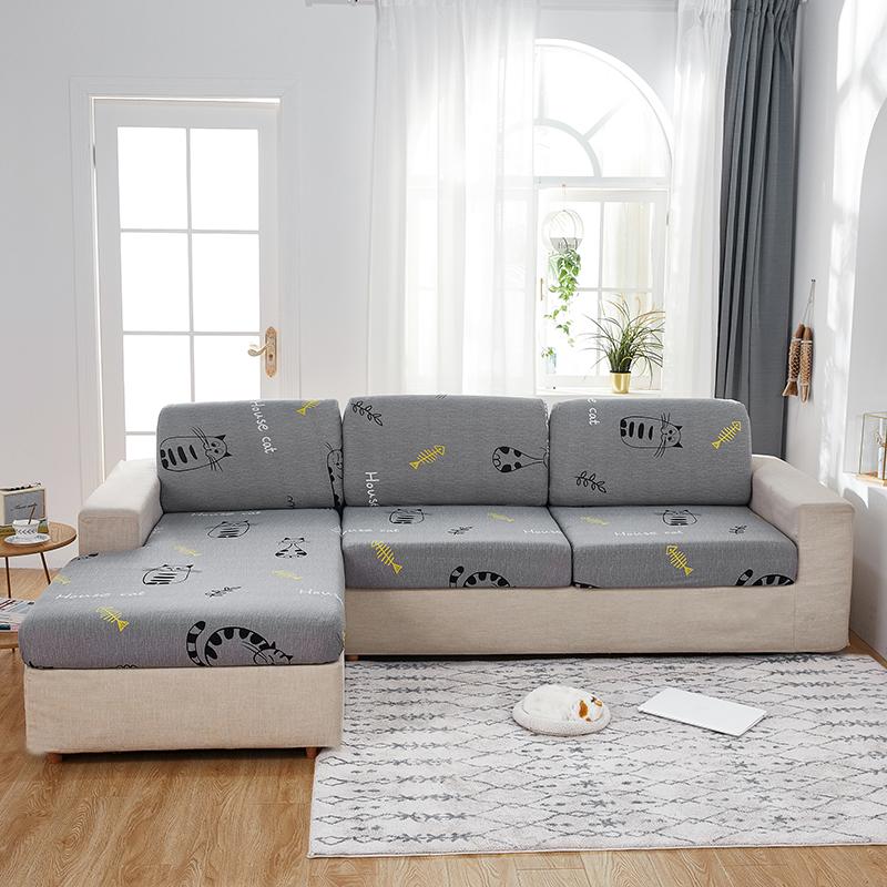 1 Stück Elastischer Sofasitzkissenbezug Stuhlbezug Stretch Waschbar Abnehmbarer Überwurf 1/2/3/4 Sitzer Spandex Bedruckter Sofaschutz