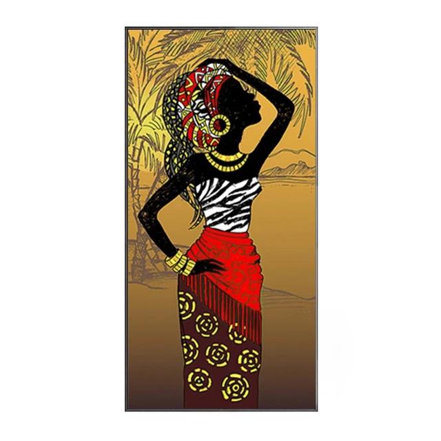 African Black Woman Canvas Painting Ethnic Art Poster for Living Room Decoration Home Wall Decor Decorative Paintings Picture