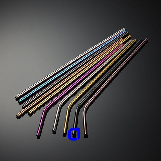 1PC Reusable Stainless Steel Straw Metal Drinking Straw Bent Straight Drink Straw Cleaning Brushes Storage Bag Bar Accessories