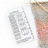 Quick Gauge Ruler for Knitting Crochet Needle Size Measure with Dual Metric Imperial Scale Portable Craft Tool 15x6cm