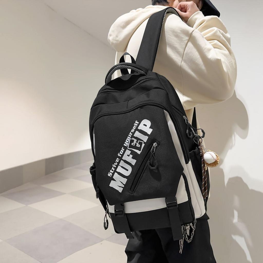 Rucksack mit großem Fassungsvermögen, modischer und lässiger Rucksack im College-Stil